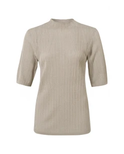 Yaya Champagne Textured Sweatshirt -Fashion Clothing 1 1dac4adc 4cd4 4e89 abd8 39f8ebeac111