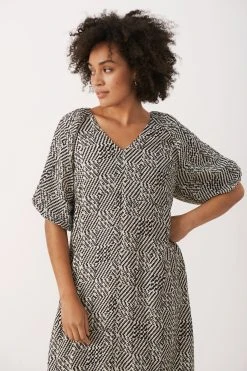 Part Two Arisa Black Graphic Dress -Fashion Clothing 30307679 302103 500