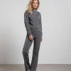 Yaya Jersey Wide Leg Grey Trouser -Fashion Clothing 36