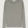 American Vintage Sonoma Heather Grey L/S T-Shirt -Fashion Clothing American Vintage Sonoma Heather Grey Packshot Biscuit Clothing