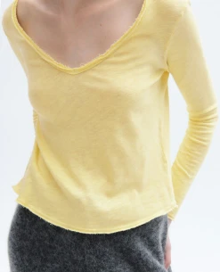 American Vintage Sonoma Pistachio Long Sleeve T-Shirt -Fashion Clothing AmericanVintageV NeckSonomaPistachio 3