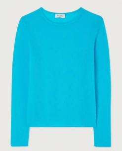 American Vintage Xinow Splash Blue Round Neck Knit -Fashion Clothing AmericanVintageXinowSplash 3