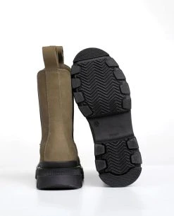 BRGN Lizard Green Chelsea Boot -Fashion Clothing BRGN Lizard Chelsea Boot Sole Biscuit Clothing