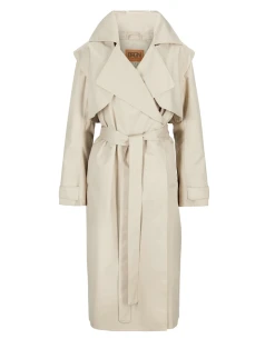 BRGN Regndrape Sand Trench Coat