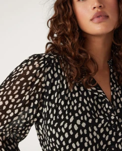 Ba&sh Bianca Black Spotty Midi Dress -Fashion Clothing Ba shBiancaDress 2