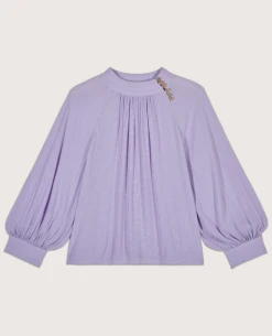 Ba&sh Neil Parma Violet Blouse -Fashion Clothing Ba shNeilLilacBlouse 4