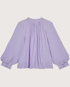 Ba&sh Neil Parma Violet Blouse -Fashion Clothing Ba shNeilLilacBlouse 5