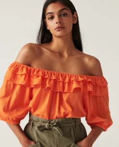 Ba&sh Tarek Orange Top