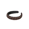 Beck Sondergaard Gingham Acorn Brown Hairband -Fashion Clothing BeckSondergaardGinghamBEadedAcornBrownHairbrace