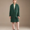 Bellerose Claire Green Check Coat -Fashion Clothing BelleroseClaireGreenCheckCoat