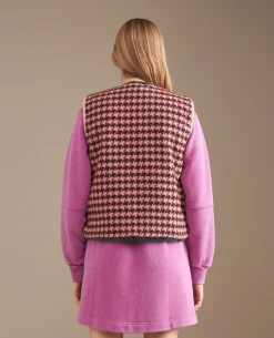 Bellerose Less Check Pink Green Reversible Gilet -Fashion Clothing BelleroseLessComboVest 4