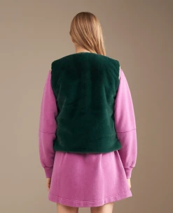 Bellerose Less Check Pink Green Reversible Gilet -Fashion Clothing BelleroseLessComboVest 9