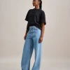 Bellerose Parthe Blue Bleach Wide Leg Jeans -Fashion Clothing BellerosePartheBleachedJean