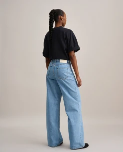 Bellerose Parthe Blue Bleach Wide Leg Jeans -Fashion Clothing BellerosePartheBleachedJean 2