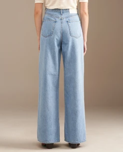 Bellerose Parthe Blue Bleach Wide Leg Jeans -Fashion Clothing BellerosePartheLightBlueBleachJean 3