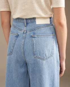 Bellerose Parthe Blue Bleach Wide Leg Jeans -Fashion Clothing BellerosePartheLightBlueBleachJean 5