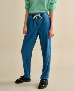 Bellerose Pizzy Vintage Blue Trouser -Fashion Clothing BellerosePizzyVintageBlue 3