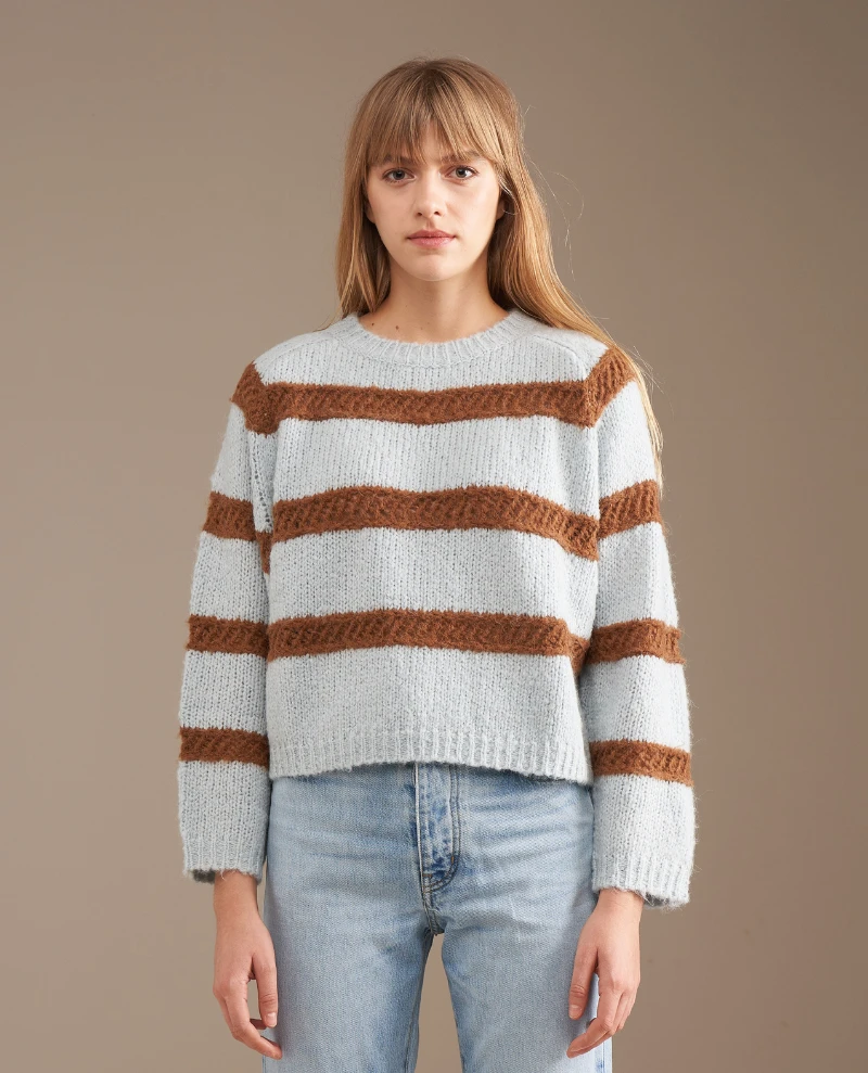 Bellerose Roft Mist Stripe Knit 4 Bellerose Roft Mist Stripe Knit - Image 2