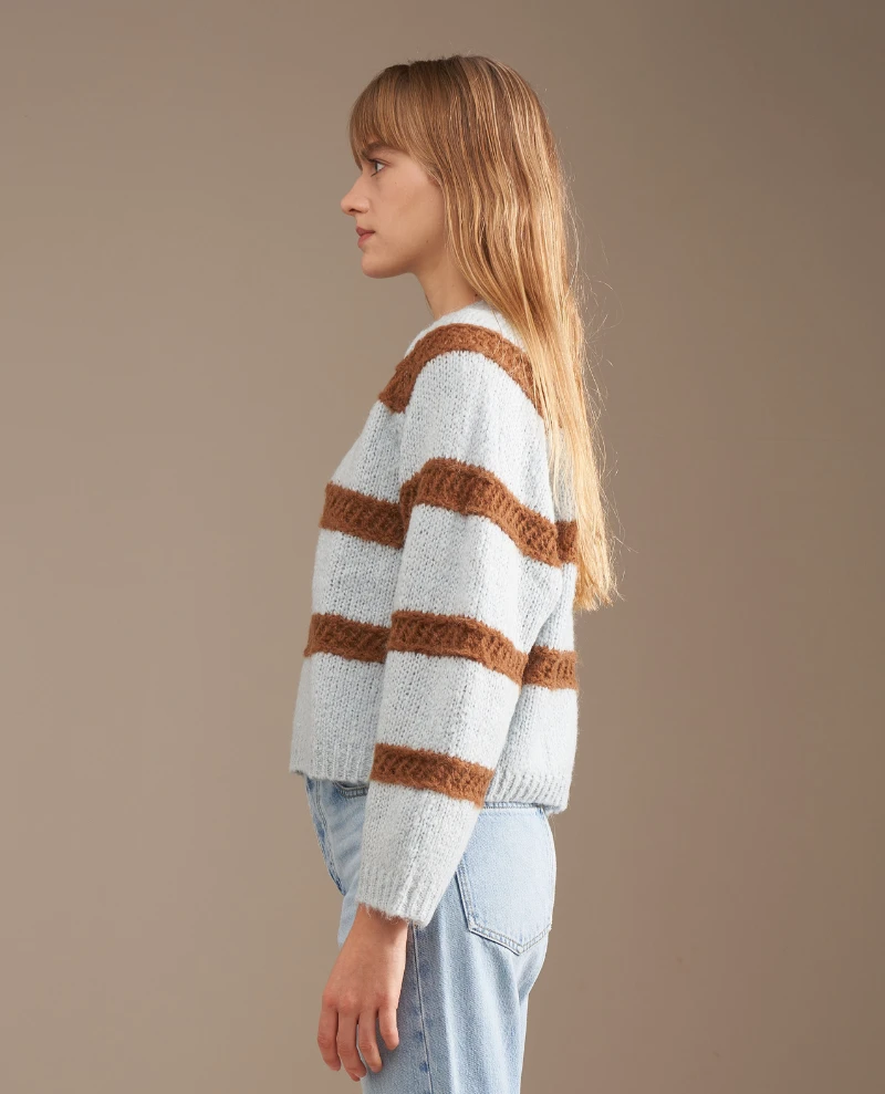Bellerose Roft Mist Stripe Knit 6 Bellerose Roft Mist Stripe Knit - Image 4
