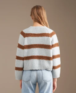 Bellerose Roft Mist Stripe Knit 13 Bellerose Roft Mist Stripe Knit -Fashion Clothing BelleroseRoftMistKnit 4