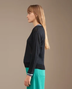 Bellerose Senia Black Knit -Fashion Clothing BelleroseSeniaBlackShirt 4