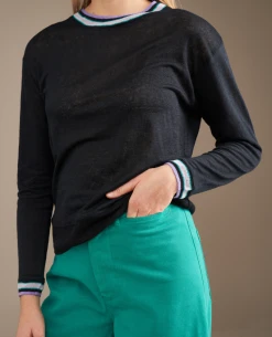 Bellerose Senia Black Knit -Fashion Clothing BelleroseSeniaBlackShirt 6