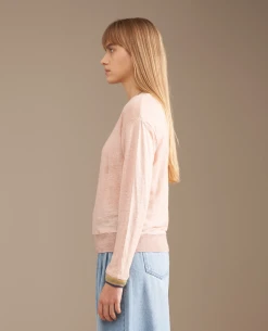 Bellerose Senia Peach Knit -Fashion Clothing BelleroseSeniaPeachShirt 3