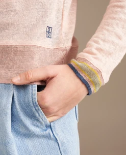 Bellerose Senia Peach Knit -Fashion Clothing BelleroseSeniaPeachShirt 4