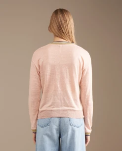 Bellerose Senia Peach Knit -Fashion Clothing BelleroseSeniaPeachShirt 6