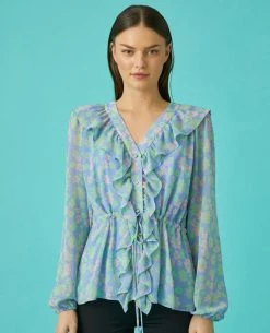 Cras Bex Anemone Blue Shirt
