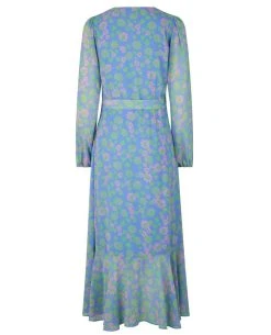 Cras Louisa Anemone Blue Dress -Fashion Clothing Cras Louisa Dress Back Biscuit Clothing