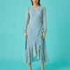 Cras Louisa Anemone Blue Dress -Fashion Clothing Cras Louisa Dress on Model Biscuit Clothing