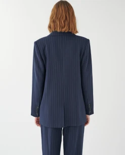 Dea Kudibal Vilettie Blue Pinstripe Blazer -Fashion Clothing DeaKudibalVilettiePinstripeBlazer 3