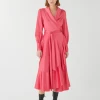 Dea Kudibal Vitah Hot Pink Wrap Dress -Fashion Clothing DeaKudibalVitahOpticalDress 6