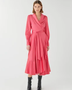 Dea Kudibal Vitah Hot Pink Wrap Dress