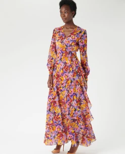 Dea Kudibal Vivian Flora Magent Wrap Dress 10 Dea Kudibal Vivian Flora Magent Wrap Dress -Fashion Clothing DeaKudibalVivianFloraMagentaDress 3