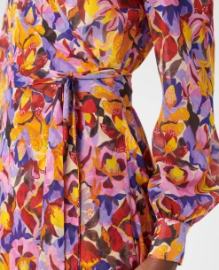 Dea Kudibal Vivian Flora Magent Wrap Dress 11 Dea Kudibal Vivian Flora Magent Wrap Dress -Fashion Clothing DeaKudibalVivianFloraMagentaDress 4