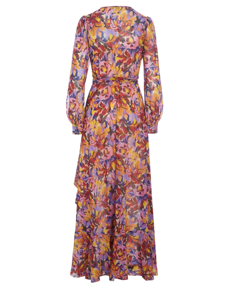 Dea Kudibal Vivian Flora Magent Wrap Dress 8 Dea Kudibal Vivian Flora Magent Wrap Dress - Image 6