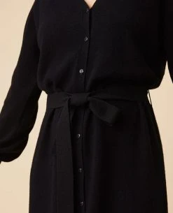 Des Petits Hauts Amily Black Dress -Fashion Clothing Des Petits Hauts Amily Black Dress Close Biscuit Clothing