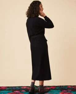 Des Petits Hauts Amily Black Dress -Fashion Clothing Des Petits Hauts Amily Dress Black Back Biscuit Clothing