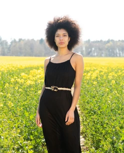 Des Petits Hauts Raphia Black Belt