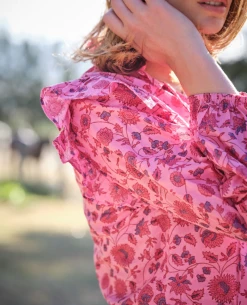 Dilli Grey Bianca Rani Pink Top -Fashion Clothing DilliGreyBiancaRaniPinkTop3