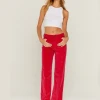 Five Line Strawberry Cord Trousers -Fashion Clothing FiveJeansLineRaspberryTrouser
