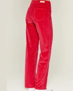 Five Line Strawberry Cord Trousers -Fashion Clothing FiveJeansLineRaspberryTrouser 3