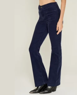 Five Luna Navy Trousers -Fashion Clothing FiveJeansLunaNavyTrouser 3