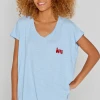 Five Jeans Petite Love Blue T-shirt -Fashion Clothing FiveJeansTSE2345BlueTee