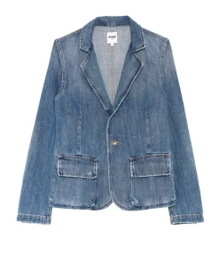 Five Jeans Valina Used Blue Jacket -Fashion Clothing FiveJeansValinaJacket