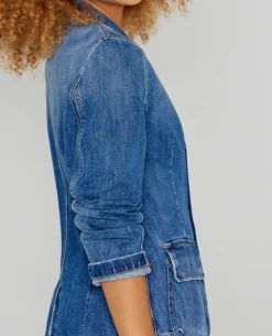 Five Jeans Valina Used Blue Jacket -Fashion Clothing FiveJeansValinaJacket 3
