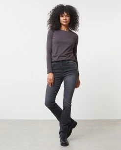 Yaya Grey Flare Denim Jean