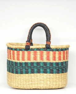 Frafra Oval Basket -Fashion Clothing FrafraOvalBlue RedBasket